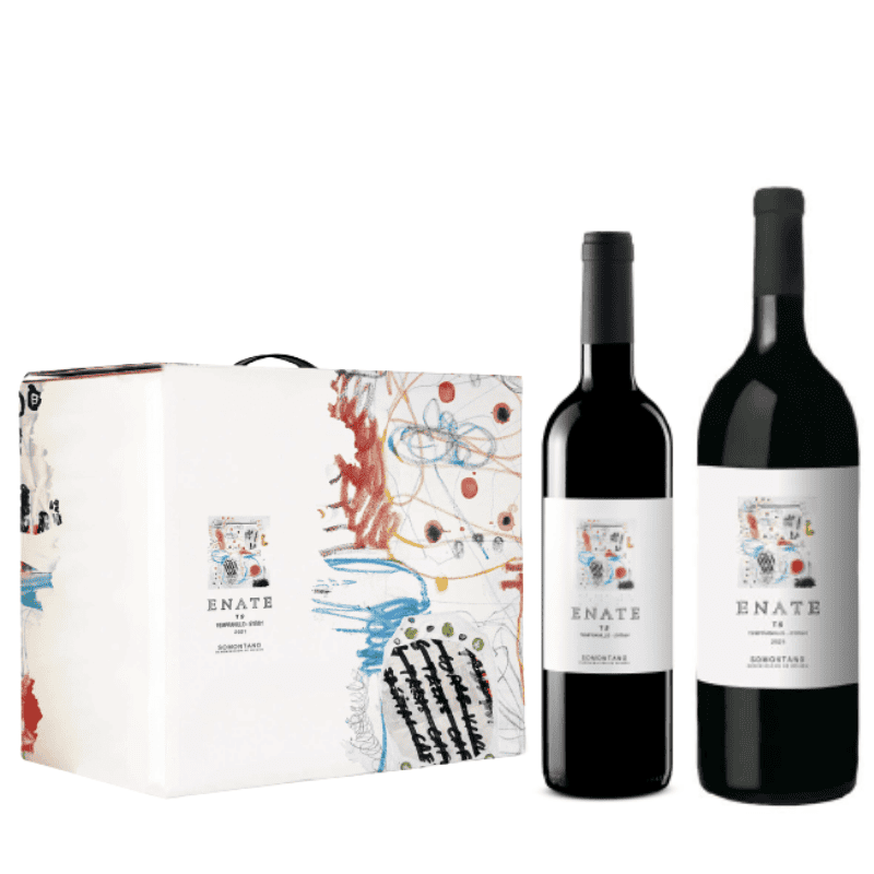 Enate-giftpack-productfoto Enate Tempronilla-Syrah Giftpack: 6 x 75 cl + 1 Magnum GRATIS! - Afbeelding 1